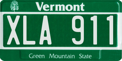 VT license plate XLA911
