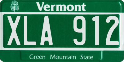 VT license plate XLA912