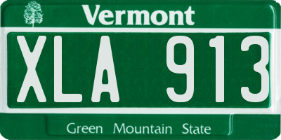 VT license plate XLA913