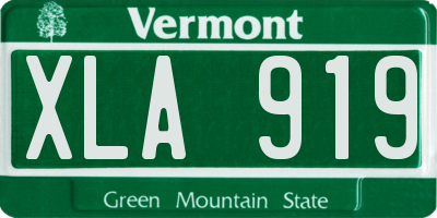 VT license plate XLA919