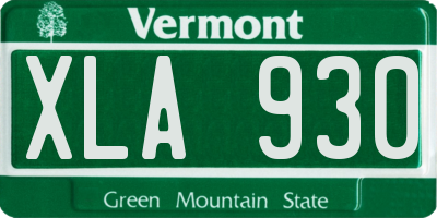 VT license plate XLA930