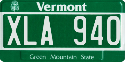 VT license plate XLA940