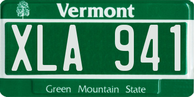 VT license plate XLA941