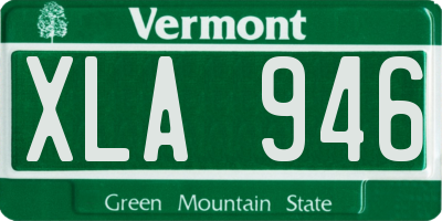 VT license plate XLA946