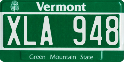 VT license plate XLA948
