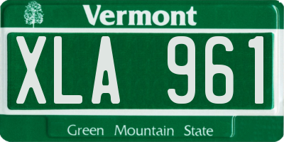 VT license plate XLA961