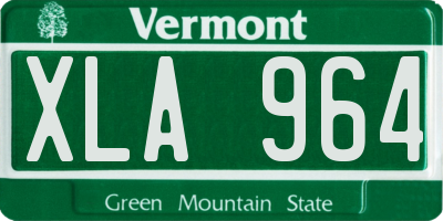VT license plate XLA964