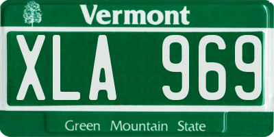 VT license plate XLA969