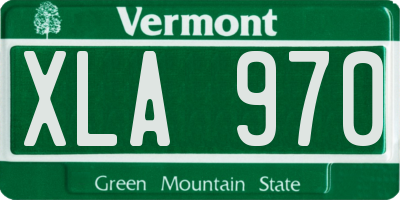 VT license plate XLA970