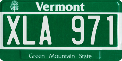 VT license plate XLA971