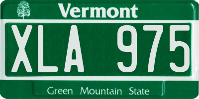 VT license plate XLA975