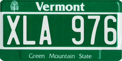 VT license plate XLA976
