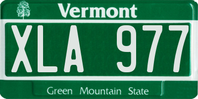 VT license plate XLA977