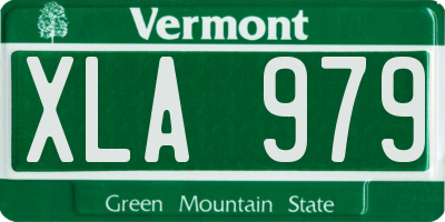VT license plate XLA979