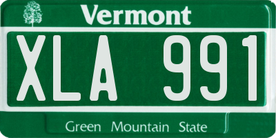 VT license plate XLA991