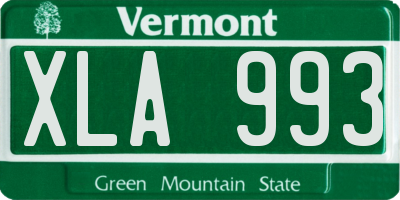 VT license plate XLA993