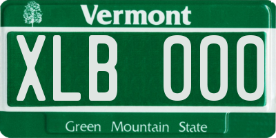 VT license plate XLB000