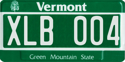 VT license plate XLB004