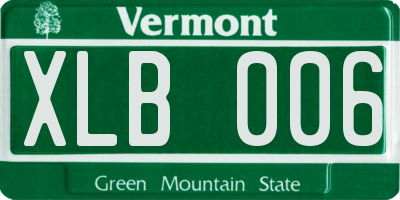 VT license plate XLB006