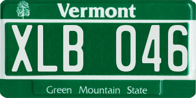 VT license plate XLB046
