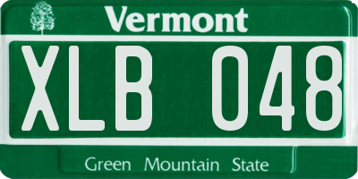 VT license plate XLB048