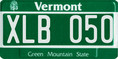 VT license plate XLB050