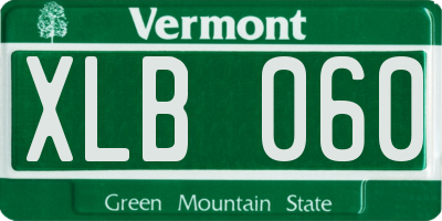 VT license plate XLB060