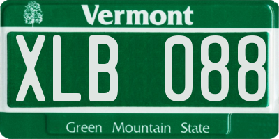 VT license plate XLB088
