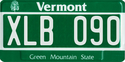 VT license plate XLB090
