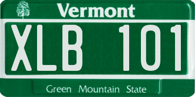VT license plate XLB101