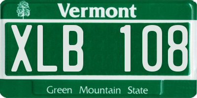 VT license plate XLB108