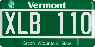 VT license plate XLB110
