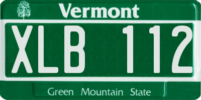 VT license plate XLB112