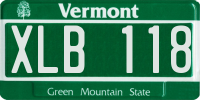 VT license plate XLB118