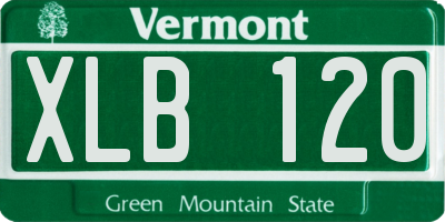 VT license plate XLB120