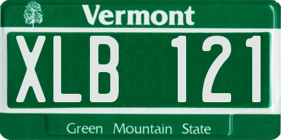 VT license plate XLB121
