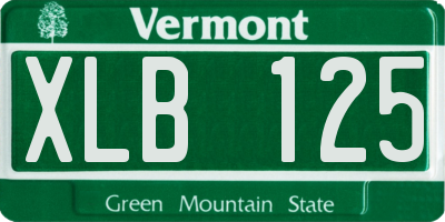 VT license plate XLB125