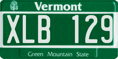 VT license plate XLB129