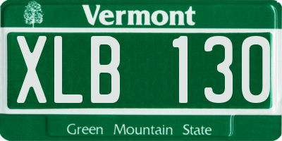 VT license plate XLB130