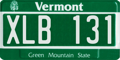 VT license plate XLB131