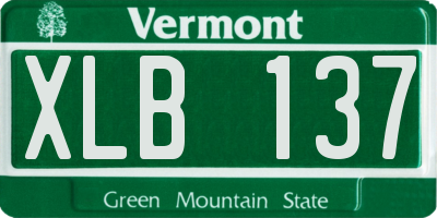 VT license plate XLB137