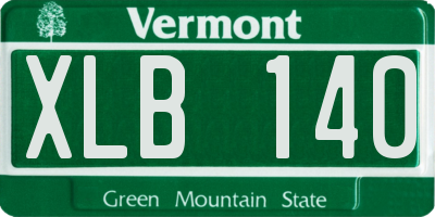 VT license plate XLB140