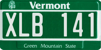VT license plate XLB141