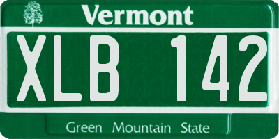VT license plate XLB142