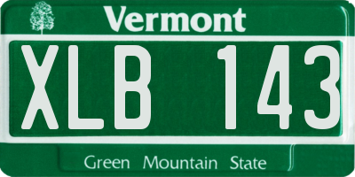 VT license plate XLB143