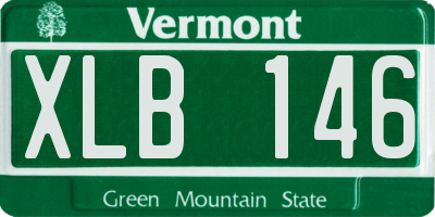 VT license plate XLB146