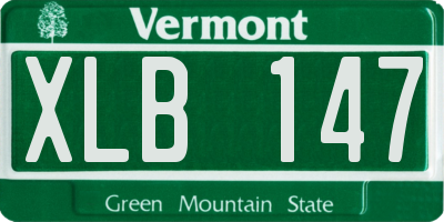 VT license plate XLB147