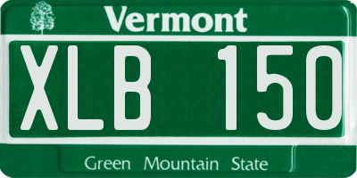 VT license plate XLB150