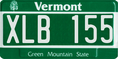 VT license plate XLB155