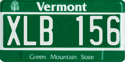 VT license plate XLB156